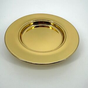 Artistic Churchware RW-504 402 Brass Tone 10" Stacking Communion Bread Plate